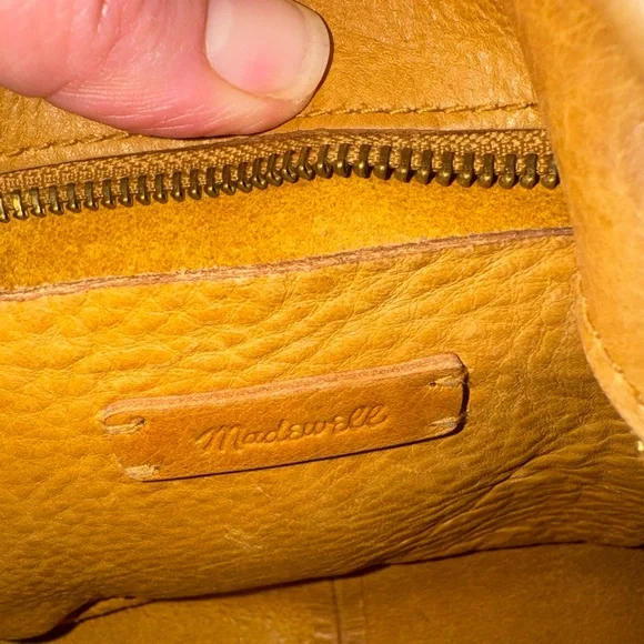 Madewell the Sydney tan crossbody genuine leather handbag EUC - Picture 11 of 13